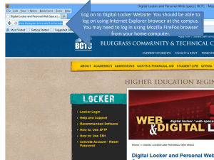 PowerPoint Presentation - Digital Locker and Personal Web Space