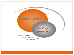 College Planning - Holmes Smith Consulting