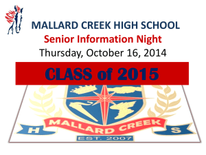 What`s Next After High School - Mallard Creek Hs Student services