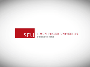 SFU Next Steps (Follow Up Visit in Spring) 2014