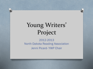 Young Writers* Project - North Dakota Reading Association