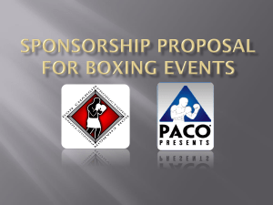 Sponsorship Proposal for Boxing Events