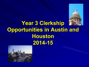 on Austin and Houston Opportunities