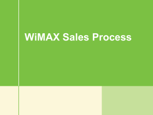 WiMAX Sales Process