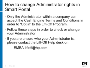 How to Change Administrator rights in Smart Portal
