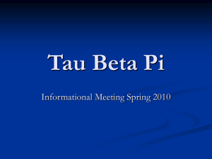Welcome to Tau Beta Pi! - SDSU College of Engineering