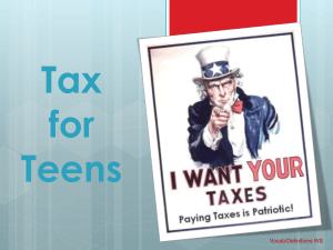 Tax for Teens…