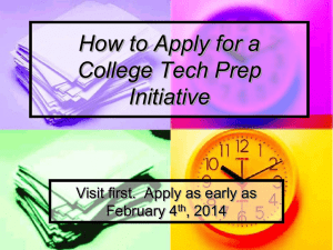 How to Apply for a College Tech Prep Program