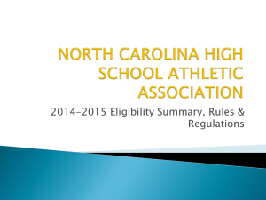 nchsaa eligibility - North Carolina High School Athletic Association