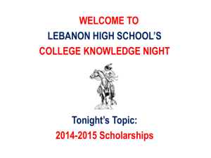 Scholarships - Lebanon School District