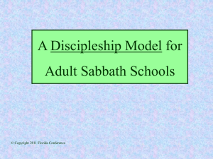 A Discipleship Model for Adult Sabbath School