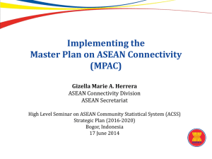 Implementing the Master Plan on ASEAN Connectivity