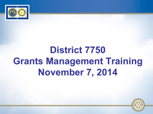 Grants Management Training 2014