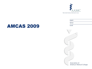 Filling out the AMCAS Application