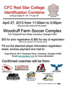 CFC Red Star College Identification Combine for Boys High School