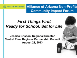 Who is First Things First? - Alliance of Arizona Nonprofits