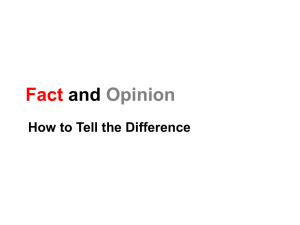 Fact and Opinion Lesson PowerPoint