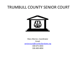Senior Court Is..... - Trumbull County Probate Court