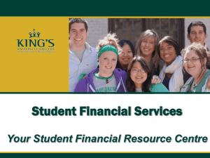 Student Financial Services - King`s University College