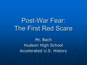 The 1920s Red Scare