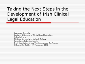 Taking the Next Steps in the Development of Irish Clinical