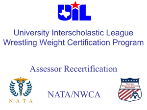NATA/NWCA Assessor Training - University Interscholastic League
