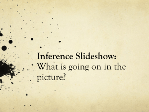 Inference Slideshow: What is going on in the picture?