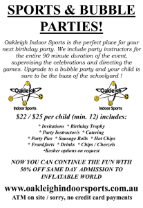 No Slide Title - Oakleigh Indoor Sports