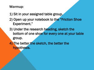 Shoes and Friction Inquiry