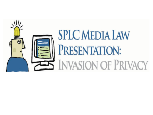 Scholastic Press Law (Privacy)