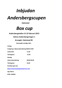 Inbjudan Andersbergscupen Box cup