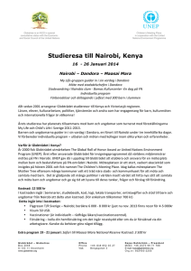 Studieresa till Nairobi, Kenya