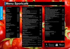 Menu Sportcafé - Sport & Cultuur
