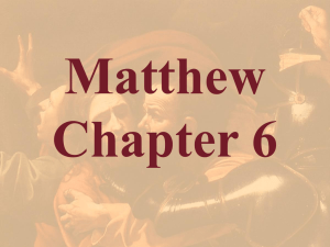Matthew Chapter 6 - Bible Study Resource Center