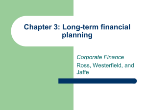 Chapter 3: Long-term financial planning