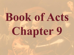 Acts Chapter 9 - Bible Study Resource Center
