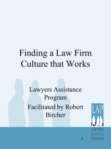 Finding a Law Firm Culture that Works