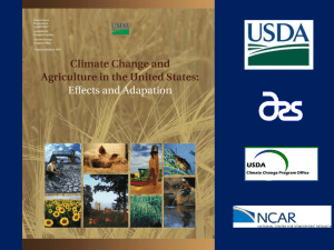 Climate Change and Agriculture - Agricultural Research Service