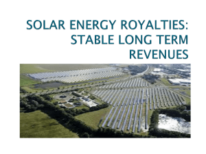 solar energy royalties