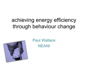 Achieving energy efficiency through behaviour change, Paul