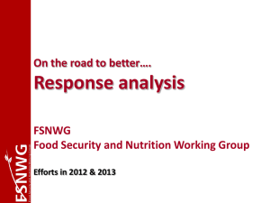 Response analysis - Disaster risk reduction
