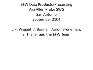 EFW Team SOC and Data Status