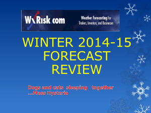 2014-15 Winter Forecast -Wxrisk-Power Point