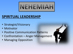 Slides for Class 4, “Spiritual Leadership”