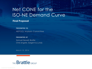 Net CONE for the - ISO New England