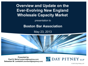 New England Wholesale Capacity Market