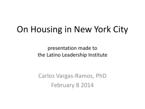 On Housing in New York City presentation made to the Latino