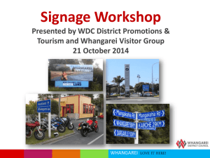Signage Workshop, WDC District Promotions & Tourism