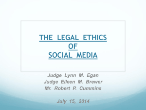 the legal ethics of social media