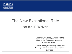 The New Exceptional Need Rate